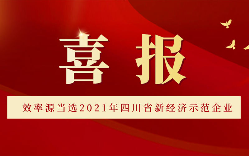 喜报-效率源遴选为2021年四川省新经济示范企业